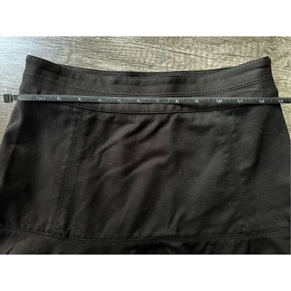 WHITE HOUSE BLACK MARKET Womens black ruffled hem pencil skirt
